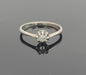 Ring 53 Vintage solitaire diamond ring 18K white gold 58 Facettes