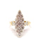 Ring 54 Marquise ring in two golds, diamonds 58 Facettes 0050XC