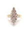 Bague 54 Bague marquise deux ors, diamants 58 Facettes 0050XC