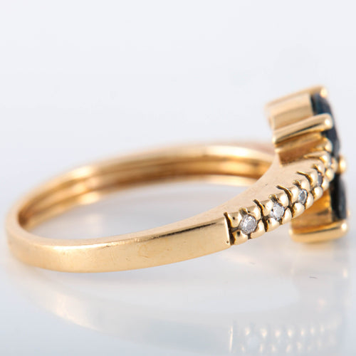 Bague 52 Bague Toi & Moi Saphirs Diamants 58 Facettes JE443