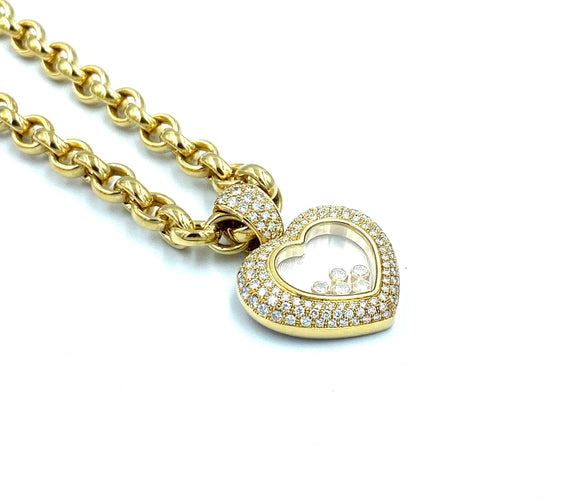 Collier CHOPARD. Collection Happy Diamonds, important collier 58 Facettes