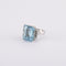 Bague 54.5 Bague Aigue-Marine Diamants 58 Facettes