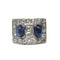 Bague Bague Tank Saphirs Diamants 58 Facettes