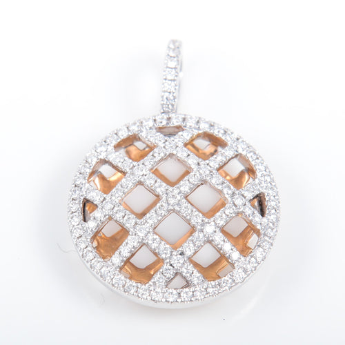 Pendentif Pendentif or blanc et jaune Diamants 58 Facettes