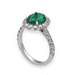 Ring 48 Ring White gold Emerald Diamonds 58 Facettes