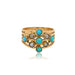 Ring Old Ring 18 carat Rose Gold Turquoises and pearls 58 Facettes BAF27