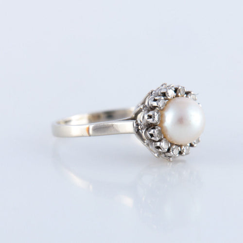 Bague 51 Bague Perle Diamants 58 Facettes JE94