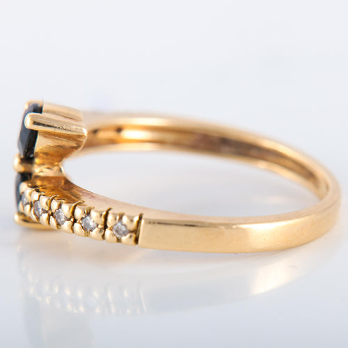 Bague 52 Bague Toi & Moi Saphirs Diamants 58 Facettes JE443