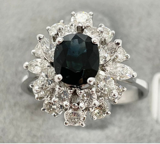 Bague Bague Saphir Diamants 58 Facettes