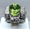 Bague Bague Art Déco Platine diamants et péridot 58 Facettes
