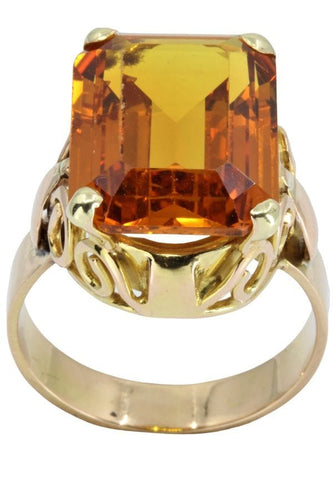 BAGUE MODERNE SAPHIR ORANGE 58 Facettes 043161