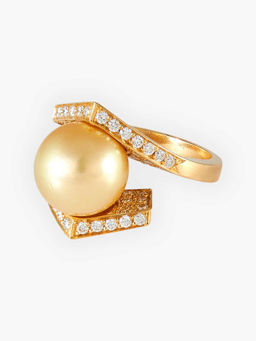 Bague Bague Perle Gold et Diamants 58 Facettes HS20598