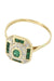 Ring 57 ART-DECO STYLE EMERALD AND DIAMOND RING 58 Facettes 042311