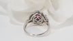 Bague 52 Bague entourage en platine, rubis ovale et diamants 58 Facettes 31834