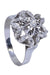 Ring 60 White gold ring, diamonds, flower 58 Facettes 062821