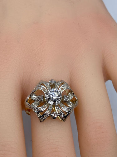 Bague Bague style Napoléon lll , Diamants 58 Facettes