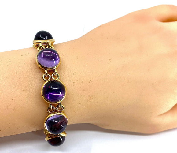 Bracelet Bracelet Améthystes cabochon 58 Facettes