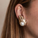 Repossi earrings - Gold diamond and pearl earrings 58 Facettes