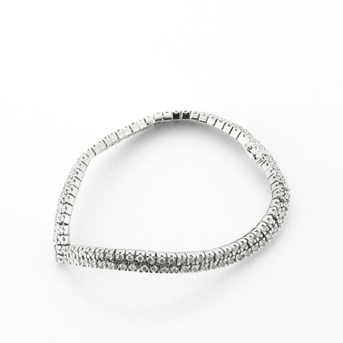 Bracelet Bracelet Chevron Or Gris Diamants 58 Facettes 4923