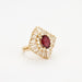 Ring 52 Ring in Yellow Gold, rubies, diamonds 58 Facettes