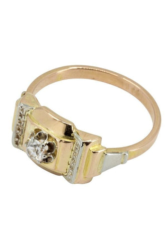 Bague 55.5 SOLITAIRE ANCIEN 0.14 CARAT 58 Facettes 040381