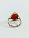 Bague 54 Bague en or et corail rouge 58 Facettes 2295/1