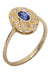 Ring 54 Sapphire and diamond daisy ring 58 Facettes 079361