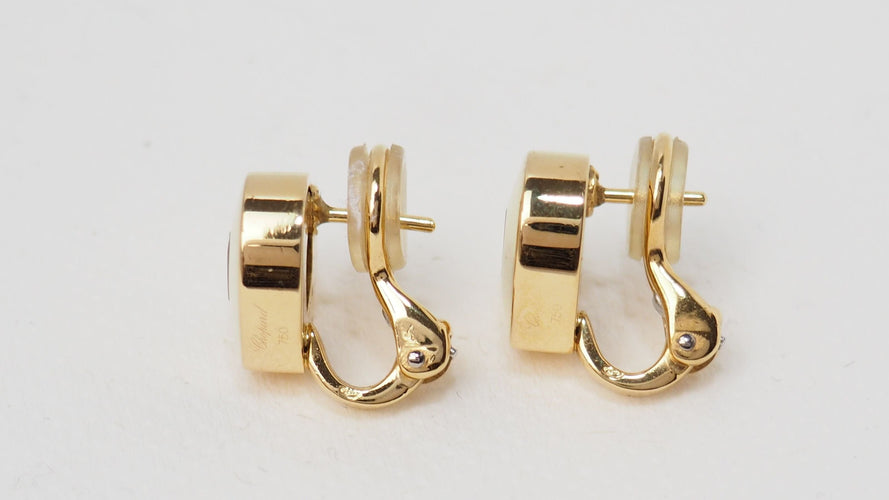 Boucles d'oreilles CHOPARD - Boucles d'oreilles Happy Diamonds Or Diamant 58 Facettes 30070