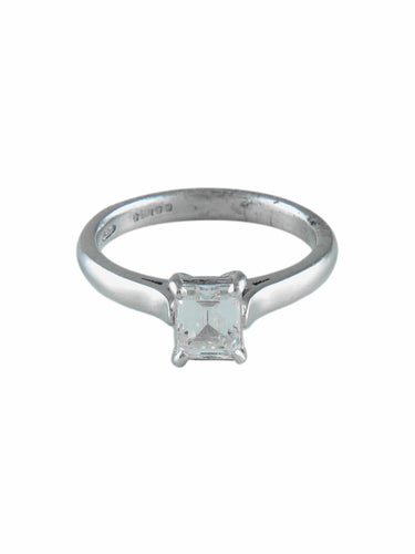 Bague Solitaire taille Emeraude 58 Facettes