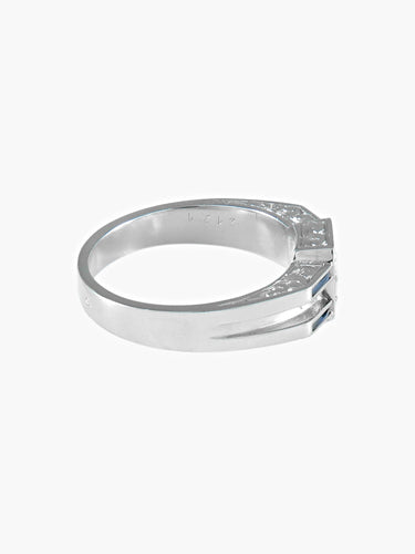 Bague 52 Bague Solitaire Diamant Saphirs 58 Facettes