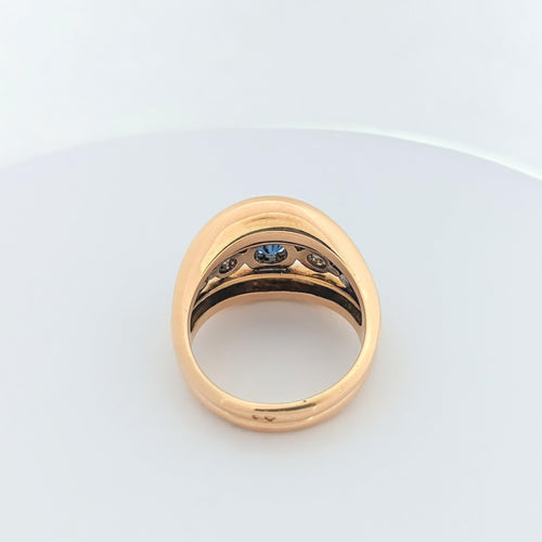 Bague Bague or rose diamants et saphir 58 Facettes 25506