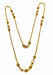 Necklace Antique long necklace, yellow gold and cultured pearls 58 Facettes