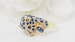 Bague 55 Bague Panthère Or jaune Saphirs Diamants 58 Facettes 32508