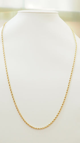 Collier 70cm Sautoir maille corde en or jaune 58 Facettes 32476