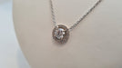 Necklace Necklace in White Gold, synthetic diamonds 58 Facettes