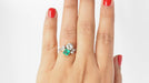 Ring 50 Toi et Moi emerald & diamond ring 58 Facettes 32011