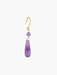 YELLOW GOLD AND AMETHYST PENDANT EARRINGS 58 Facettes
