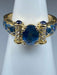56 KORLOFF ring - sapphire, diamond, blue enamel ring 58 Facettes
