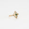 Bague 50 Bague en diamants, perles, pierre verte 58 Facettes
