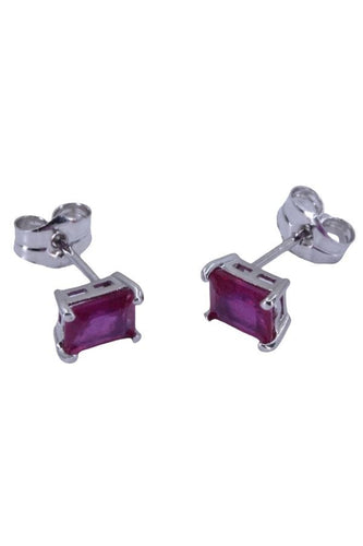 Boucles d'oreilles BOUCLES D'OREILLES CLOUS RUBIS 58 Facettes 074071