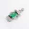 Pendentif Grand Pendentif Tourmaline & Diamants Platine, Vers 1920 58 Facettes