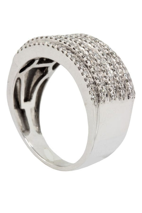 Bague 54 BAGUE MODERNE PAVAGE DIAMANTS 58 Facettes 041221