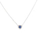 Necklace Heart necklace in white gold, sapphire, diamonds 58 Facettes C118
