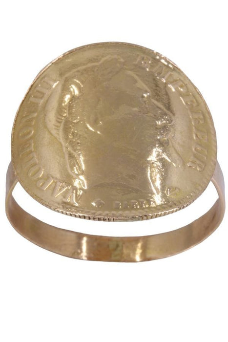 Bague 57 Bague 10 Francs Or Napoléon III 58 Facettes 079941