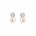 White Gold 9mm Diamond Pearl Clip-on Earrings 58 Facettes BO227