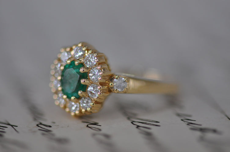 Bague Bague émeraude et diamant 58 Facettes