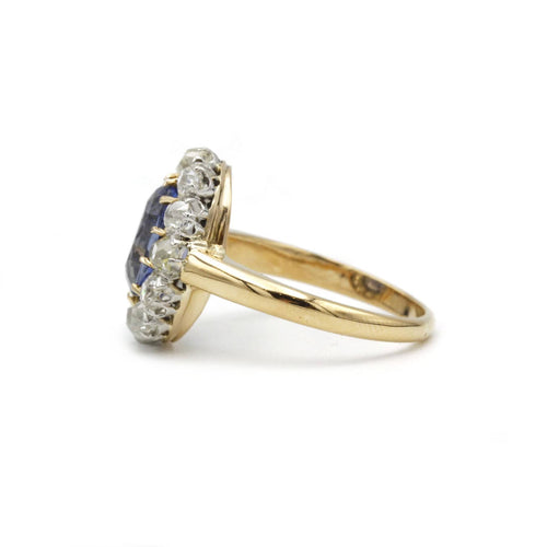 Bague 59 Bague - Or, Platine, Saphir et Diamants 58 Facettes 240039R