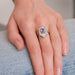 Ring 53.5 Silver & synthetic aquamarine ring 58 Facettes