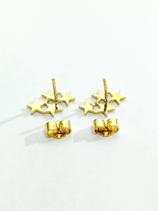 Boucles d'oreilles Boucle d'oreilles étoiles Or jaune 58 Facettes