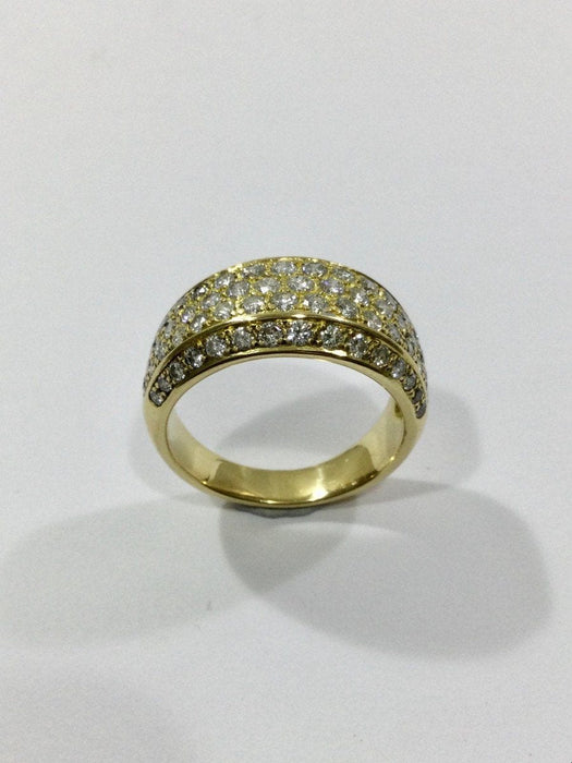 Bague 54.5 Bague Bandeau Pavage Diamants 58 Facettes